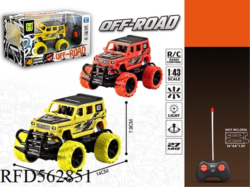 1:43 FOUR LIGHT BIG G PAD PRINTING REMOTE CONTROL CAR
