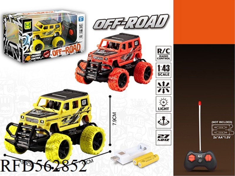 1:43 FOUR LIGHT BIG G PAD PRINTING REMOTE CONTROL CAR