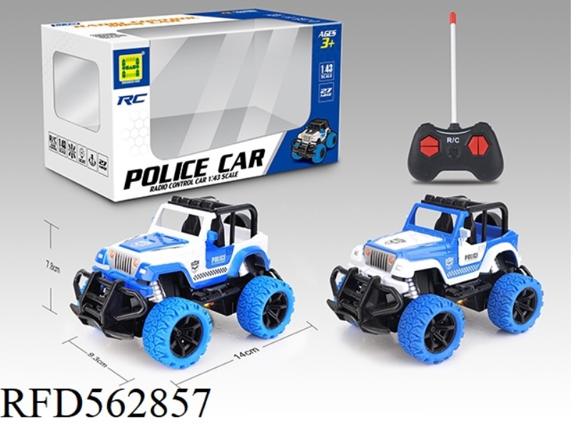 MINI POLICE CAR FOUR WAY LIGHT WRANGLER REMOTE CONTROL CAR