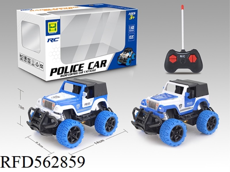 MINI POLICE CAR FOUR WAY LIGHT WRANGLER REMOTE CONTROL CAR