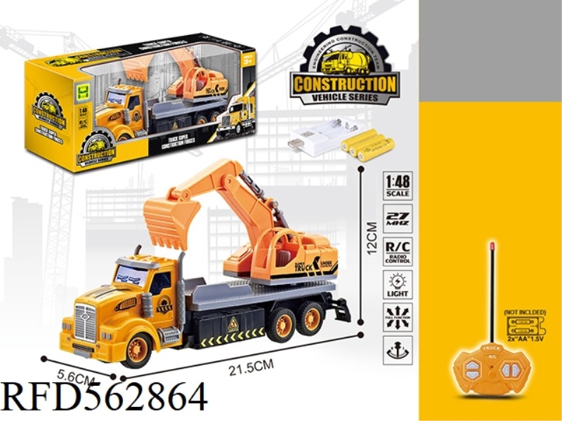 1:48 FOUR-WAY LIGHT REMOTE CONTROL AMERICAN ENGINEERING EXCAVATOR