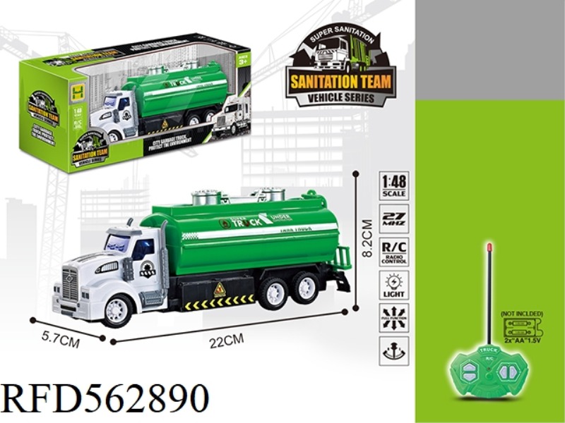 1:48 FOUR-WAY LIGHT REMOTE CONTROL AMERICAN SPRINKLER SANITATION TRUCK