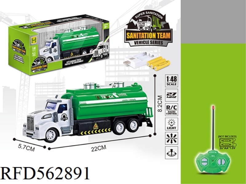 1:48 FOUR-WAY LIGHT REMOTE CONTROL AMERICAN SPRINKLER SANITATION TRUCK