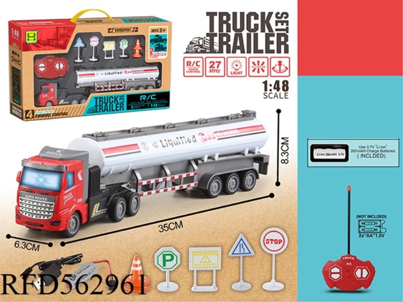 EURO 1:48 FOUR-WAY LIGHT TANK TRAILER
