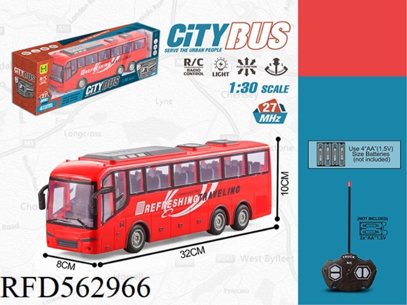 1:30 FOUR-WAY LIGHT BUS REMOTE CONTROL CAR