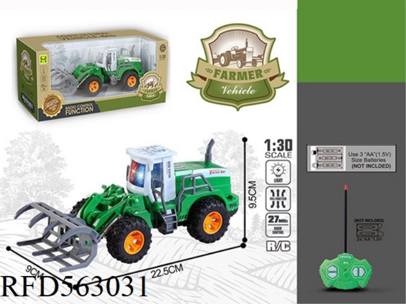 1:30 FOUR-WAY LIGHT REMOTE CONTROL FLAT ARM CARRYING FARMER'S TRUCK