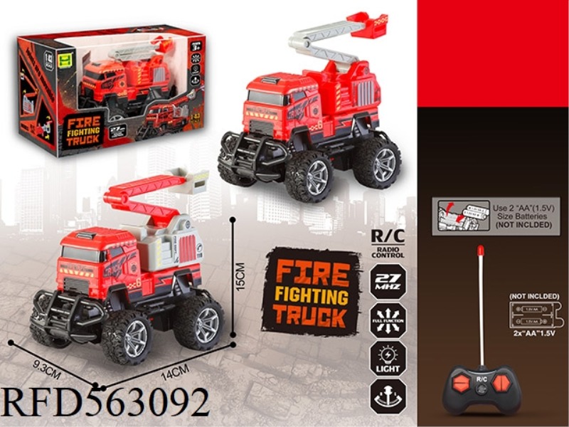 1:43 FOUR-WAY LIGHT REMOTE CONTROL FIRE TRUCK
