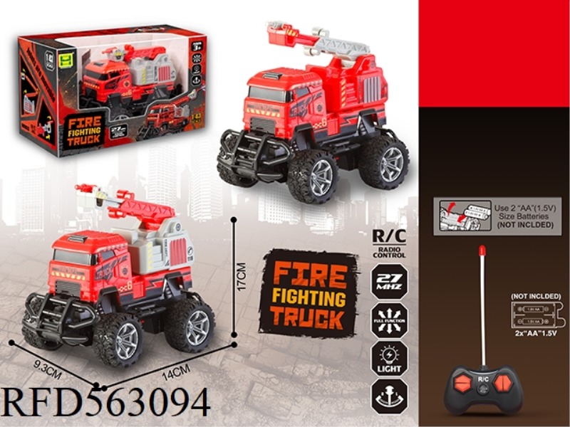 1:43 FOUR-WAY LIGHT REMOTE CONTROL FIRE TRUCK
