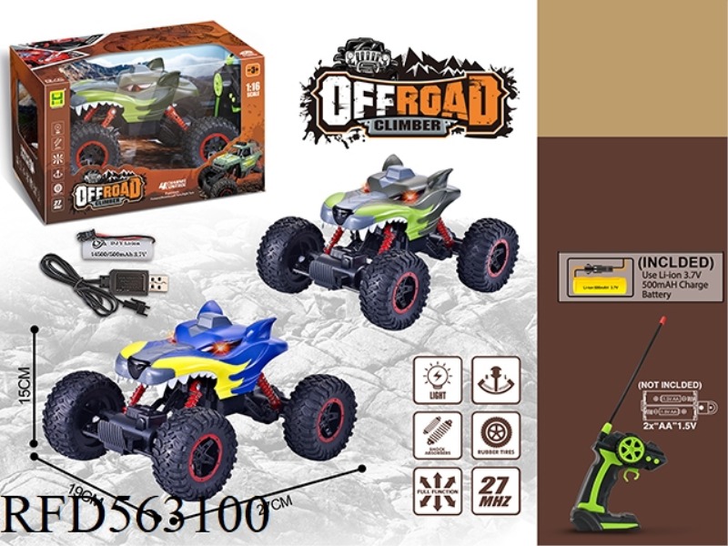 1:16 FOUR-WAY LIGHT WOLFHEAD BIGFOOT REMOTE CONTROL CAR