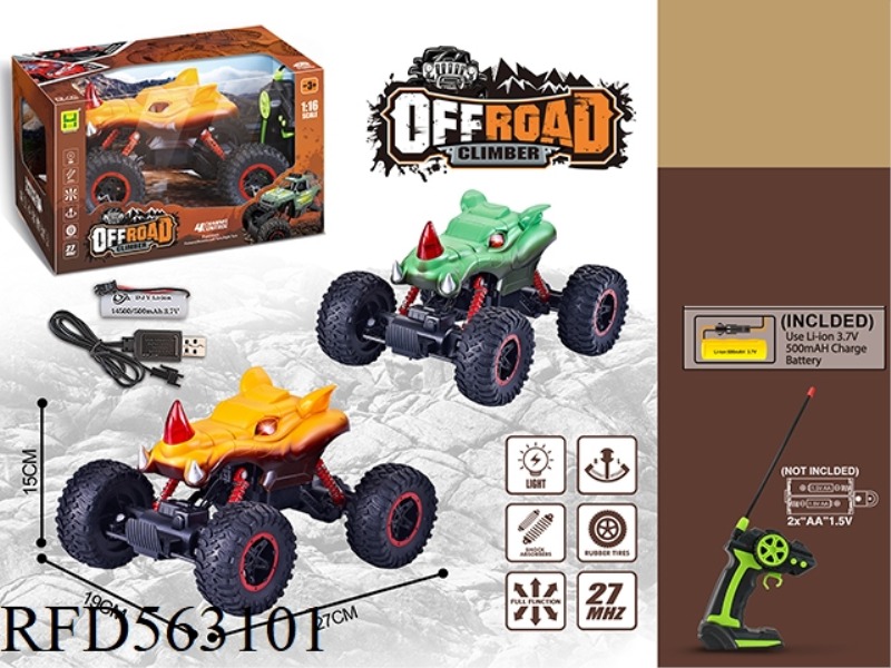 1:16 FOUR-WAY LIGHT RHINO BIGFOOT REMOTE CONTROL CAR
