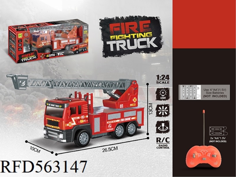 1:24 FOUR-WAY LIGHT REMOTE CONTROL FIRE TRUCK