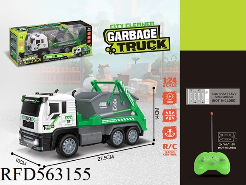 1:24 FOUR-WAY LIGHT REMOTE CONTROL SANITATION CAR