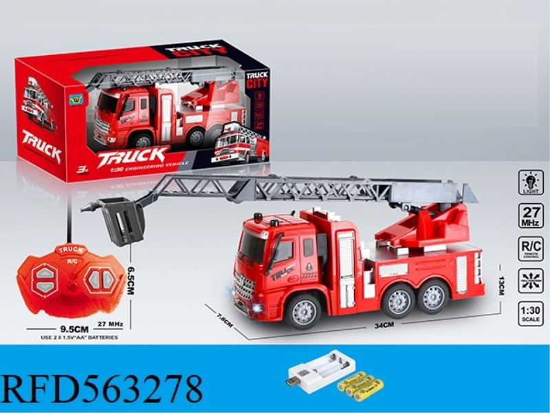 1:30 FIRE LADDER FOUR LIGHT REMOTE CONTROL CAR