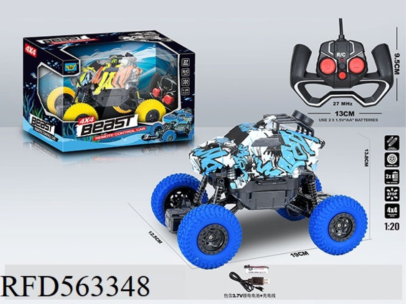 4X4 SHARK DOODLE FOUR-WAY CLIMBING RC CAR