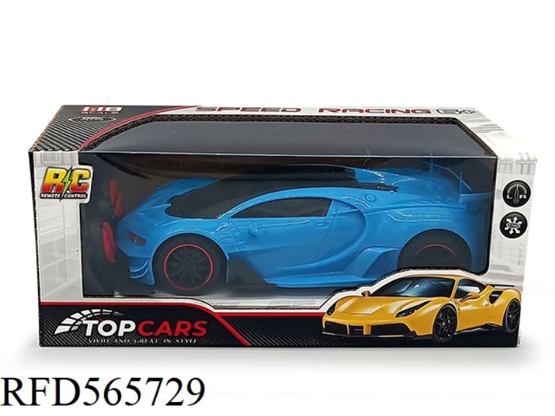 FOUR WAY REMOTE CONTROL VEHICLE WITH LIGHT, RED AND BLUE 2 COLORS, NO CHARGE FREQUENCY 27