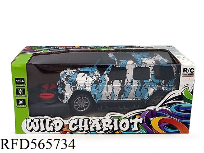 FOUR WAY REMOTE CONTROL VEHICLE GRAFFITI 2-COLOR NO BATTERY FREQUENCY 27