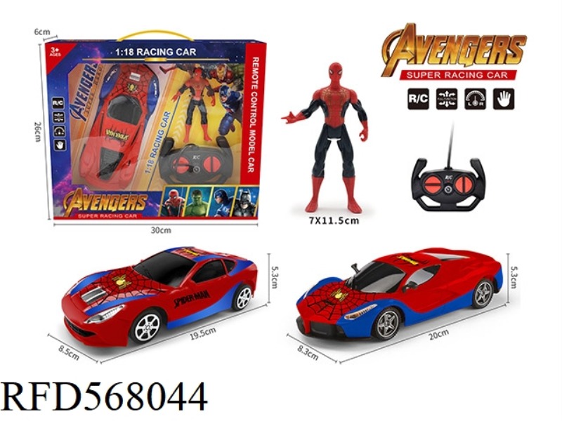 1:18 REMOTE CONTROL CAR WITH SPIDER-MAN