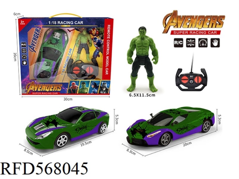 1:18 REMOTE CONTROL CAR WITH HULK