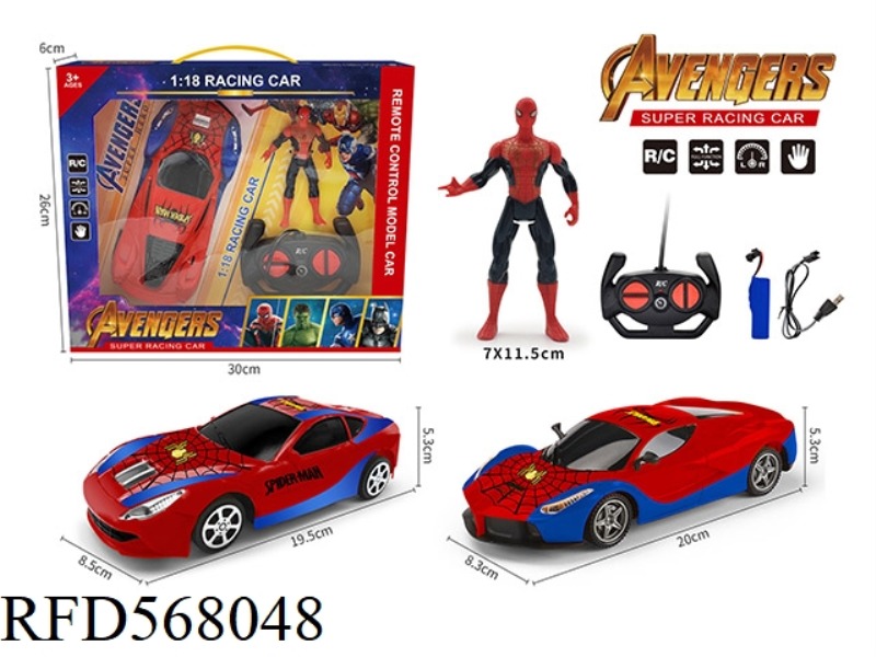 1:18 REMOTE CONTROL CAR WITH SPIDER-MAN
