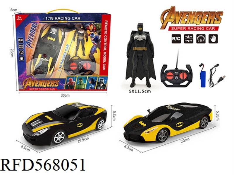 1:18 REMOTE CONTROL CAR WITH BATMAN