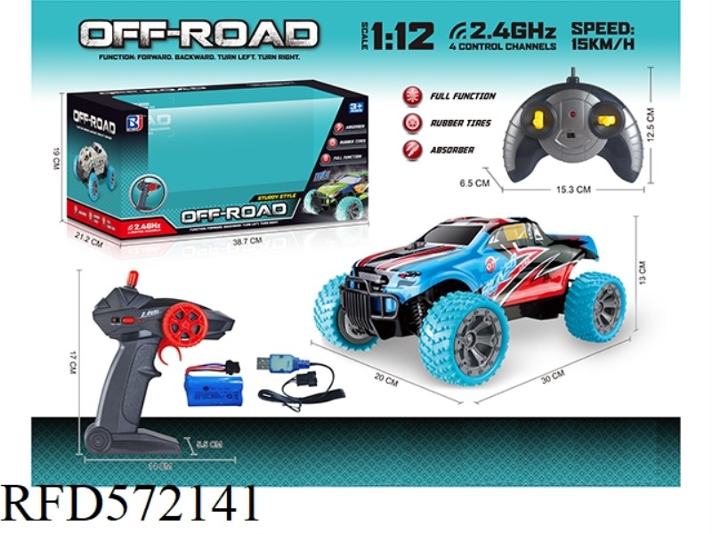 1:12  2.4G FOUR-WAY REMOTE CONTROL HIGH-SPEED CAR