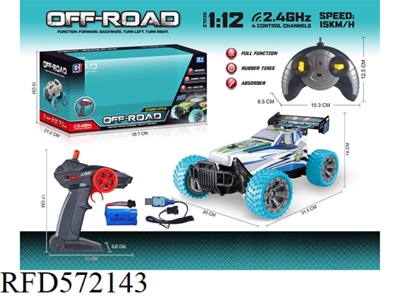 1:12  2.4G FOUR-WAY REMOTE CONTROL HIGH-SPEED CAR