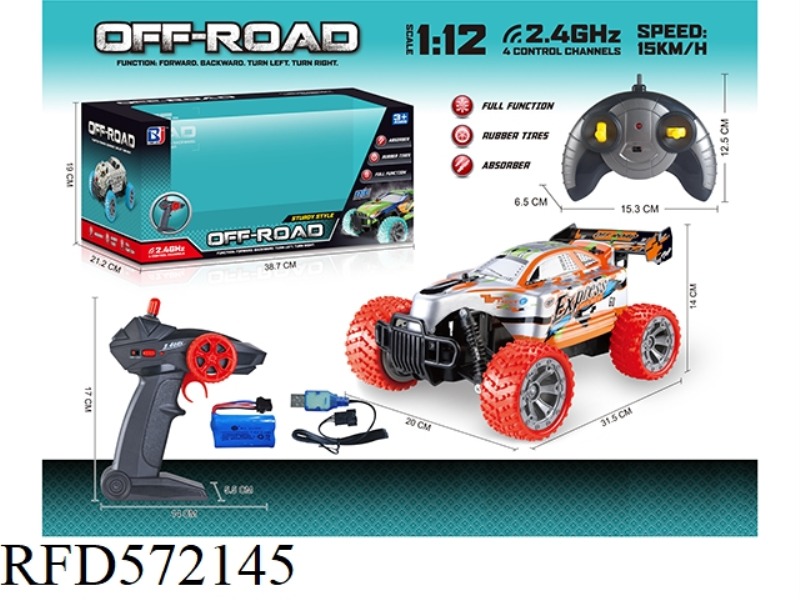 1:12  2.4G FOUR-WAY REMOTE CONTROL HIGH-SPEED CAR