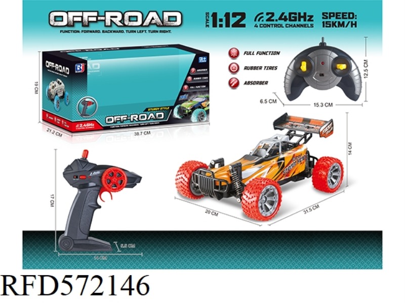 1:12  2.4G FOUR-WAY REMOTE CONTROL HIGH-SPEED CAR