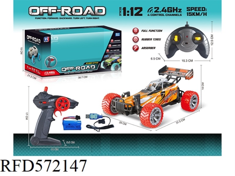 1:12  2.4G FOUR-WAY REMOTE CONTROL HIGH-SPEED CAR