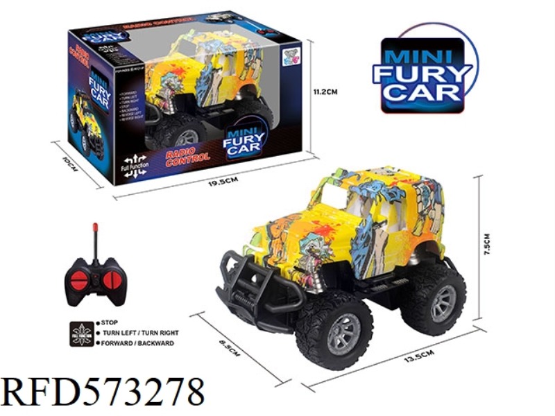 27MHZ 1:43MINI FOUR-PASS LIGHT REMOTE CONTROL CAR