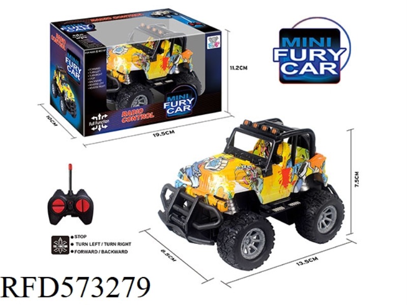 27MHZ 1:43MINI FOUR-PASS LIGHT REMOTE CONTROL CAR