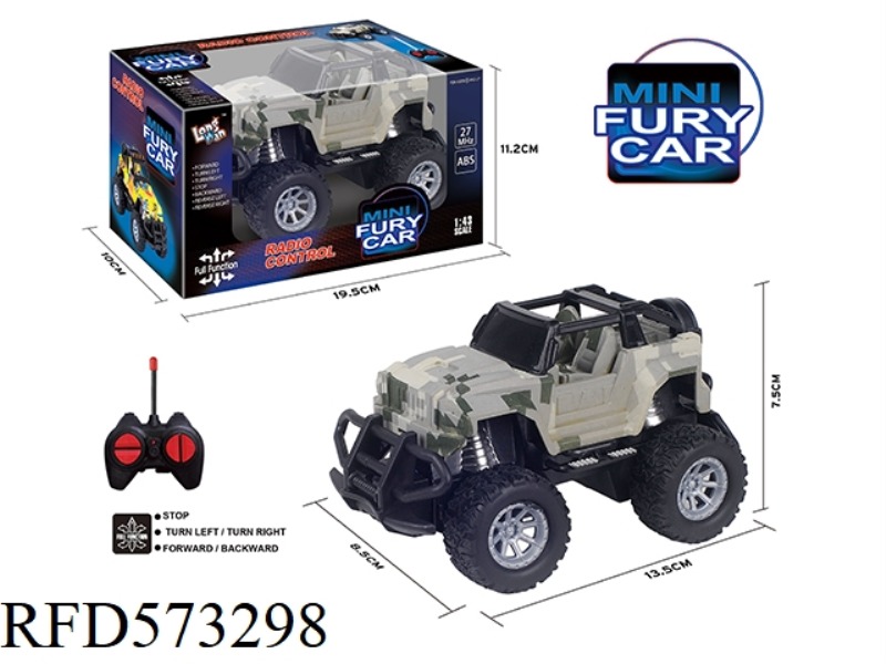 27MHZ 1:43MINI FOUR-PASS LIGHT REMOTE CONTROL CAR