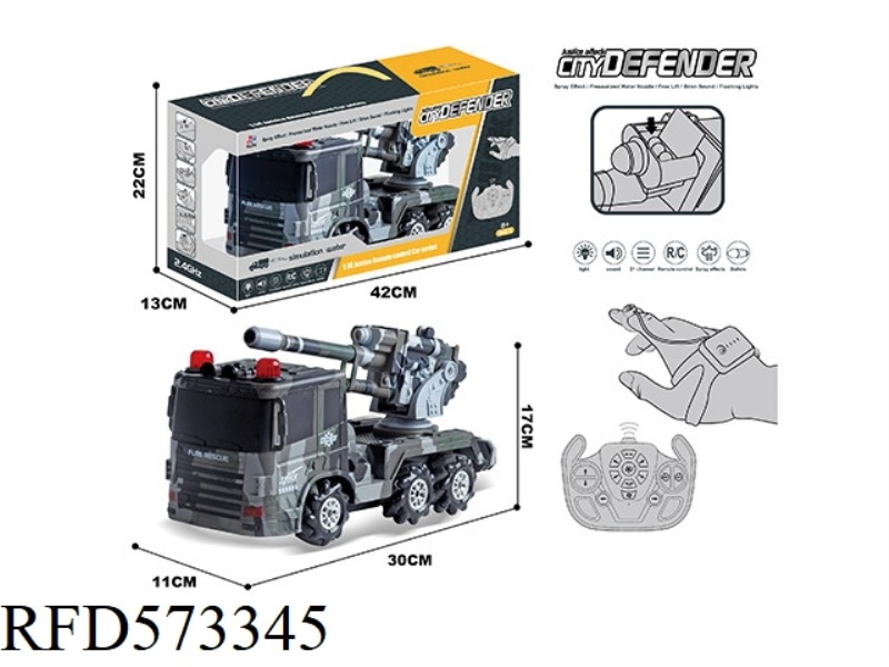 21 REMOTE CONTROL MILITARY MISSILE GUN VEHICLE