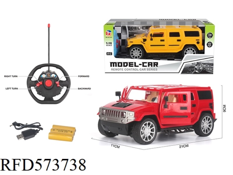 1:18 FOUR-WAY DOOR REMOTE CONTROL CAR HUMMER ELECTRIC STEERING WHEEL