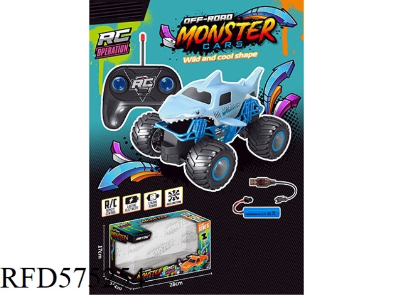 1:20 SHARK BIGFOOT REMOTE CONTROL CAR (ELECTRIC INCLUDED)