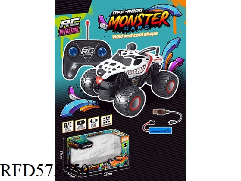 1:20 SPOTTED DOG BIGFOOT REMOTE CONTROL CAR (ELECTRIC INCLUDED)