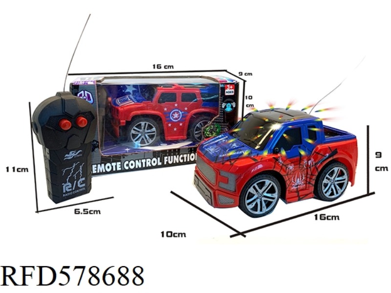 AVENGERS 3D LIGHT 2-WAY REMOTE CONTROL CAR