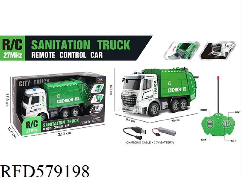 FOUR-WAY REMOTE CONTROL WITH LIGHT SANITATION CAR