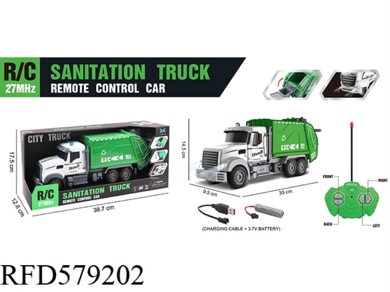FOUR-WAY REMOTE CONTROL WITH LIGHT SANITATION CAR