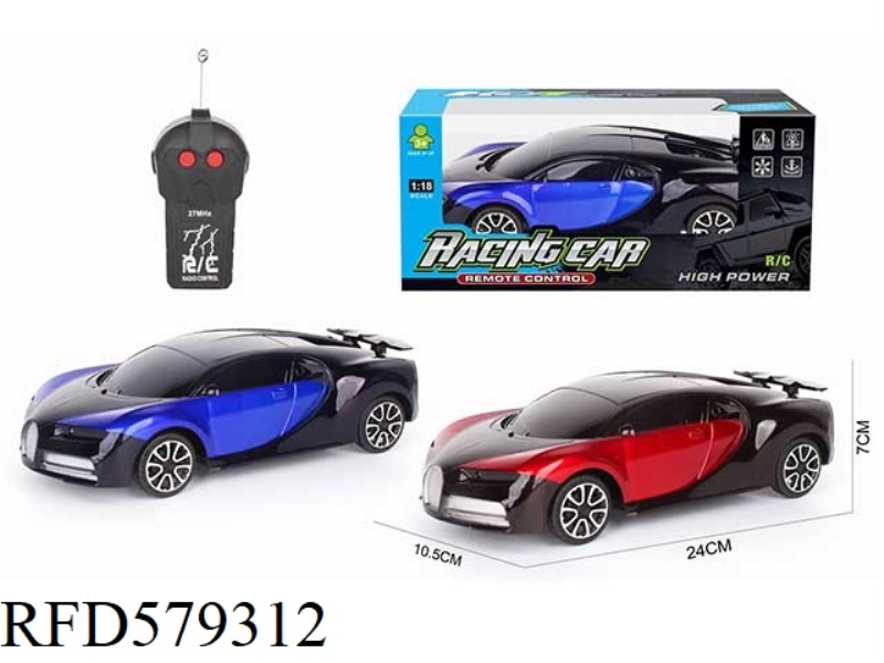 1:18 2-WAY REMOTE CONTROL CAR BUGADI WITH NO ELECTRIC HEADLIGHTS