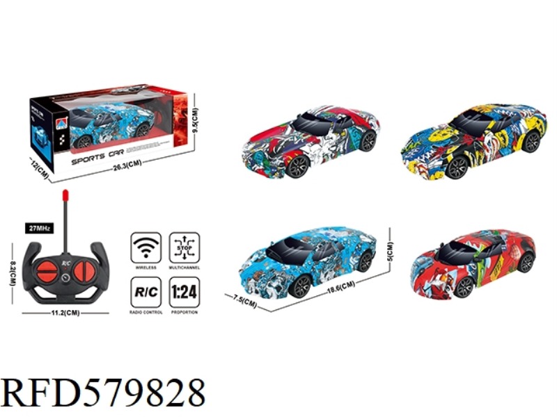 1:24 FOUR-WAY REMOTE CONTROL GRAFFITI REMOTE CONTROL CAR