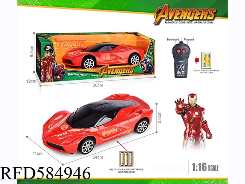 27MHZ 1:16 TWO-WAY IRON MAN FERRARI REMOTE CONTROL CAR (EXCLUDING ELECTRICITY)