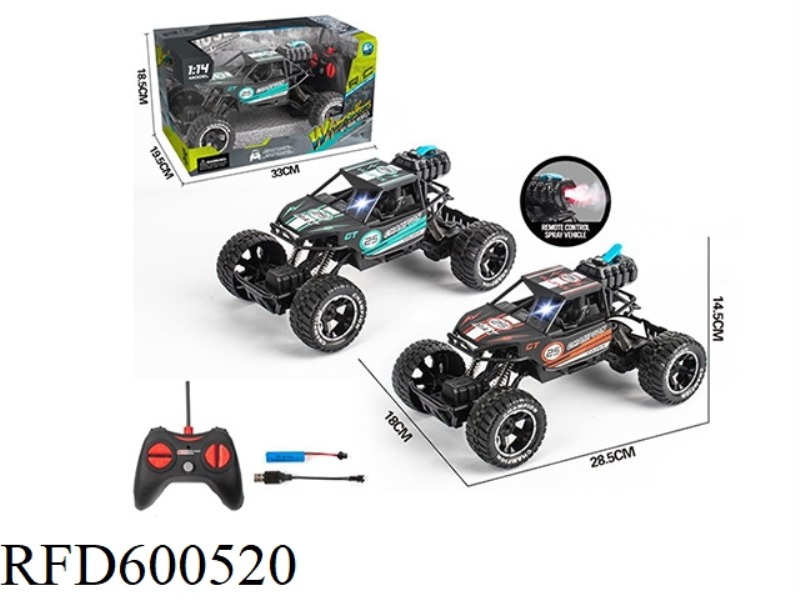 1:14 FIVE-WAY CROSS-COUNTRY CLIMBING SPRAY REMOTE CONTROL VEHICLE