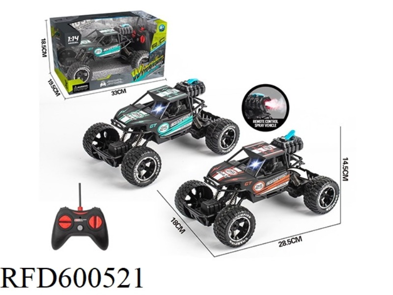 1:14 FIVE-WAY CROSS-COUNTRY CLIMBING SPRAY REMOTE CONTROL VEHICLE