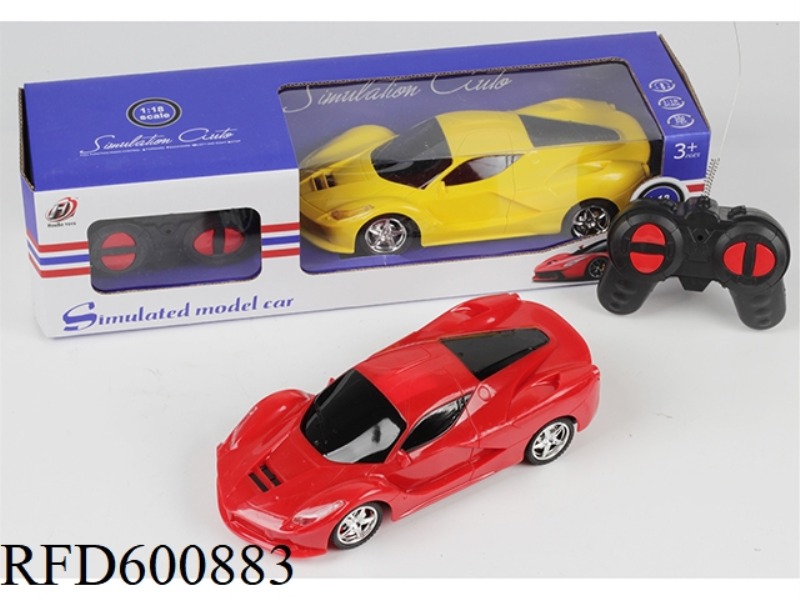 FOUR TO 1:18 FERRARI RAFA LIGHT SIMULATION REMOTE CONTROL CAR