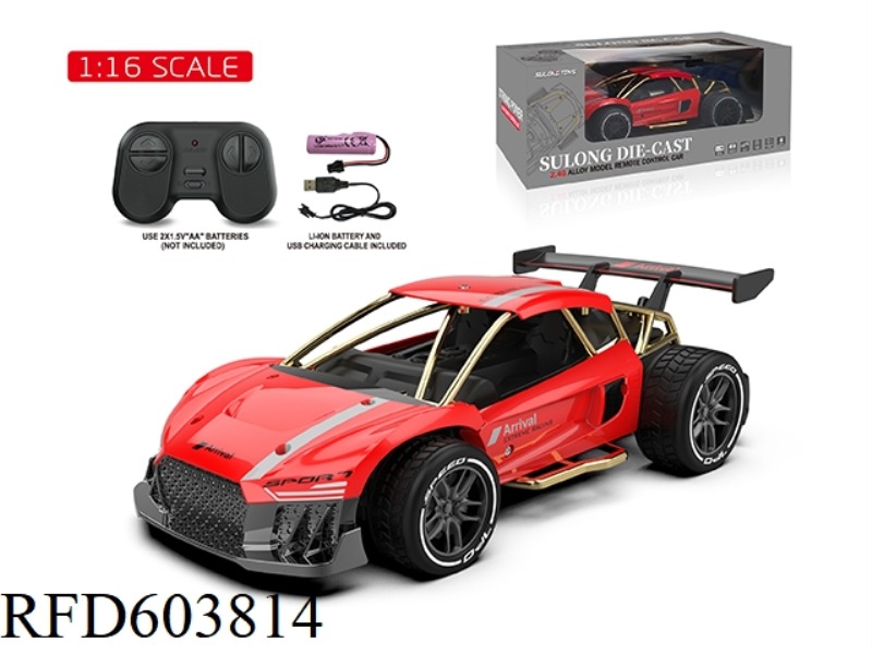 2.4 G1:16 ALLOY REMOTE CONTROL CAR RED
