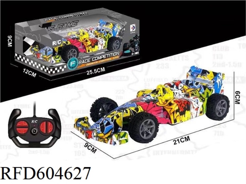 FOUR-WAY REMOTE CONTROL FORMULA 1 CAR (GRAFFITI)