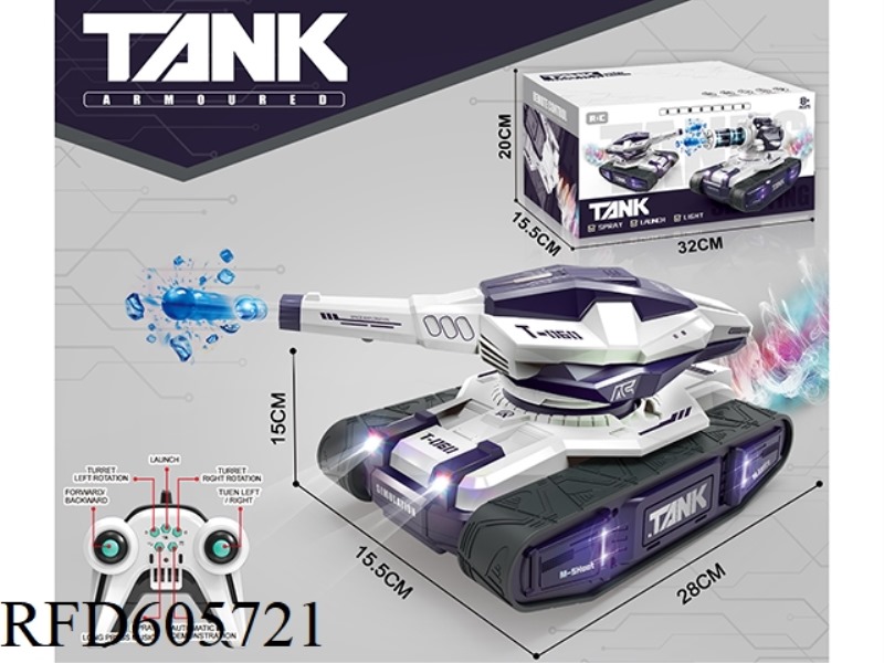 REMOTE-CONTROLLED SPACE TANK ON TRACK (POINTED)