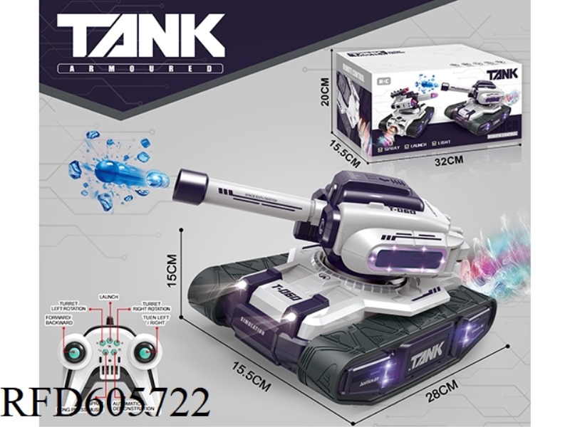 REMOTE-CONTROLLED SPACE TANK ON TRACK (SQUARE HEAD)