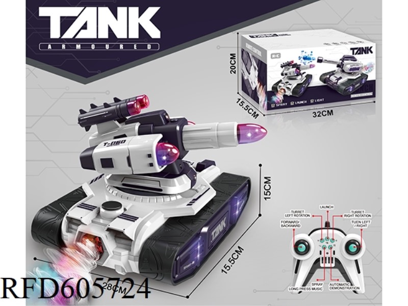 REMOTE-CONTROLLED SPACE TANK ON TRACK